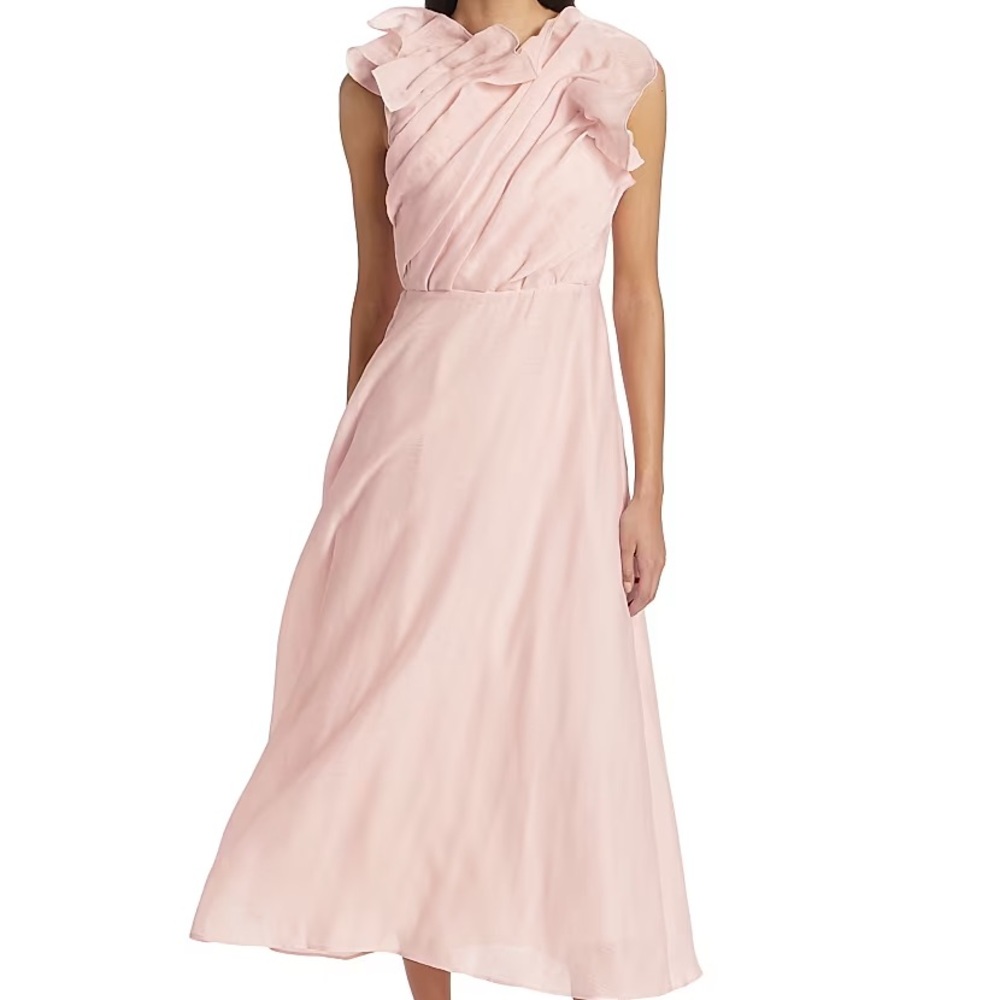 Aje One Shoulder Pink Dress